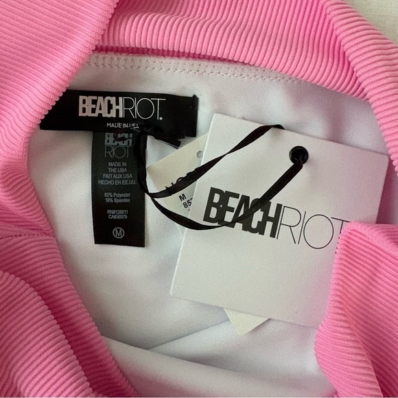 NEW NWT Beach Riot MEDIUM Emmy Swimwear Peony Blossom Bikini set bottom top - Picture 7 of 12